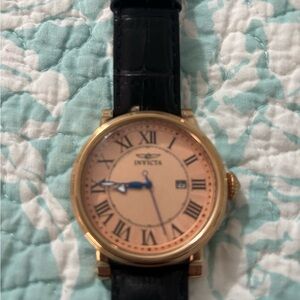 Invicta Copper Case Watch with Black Strap